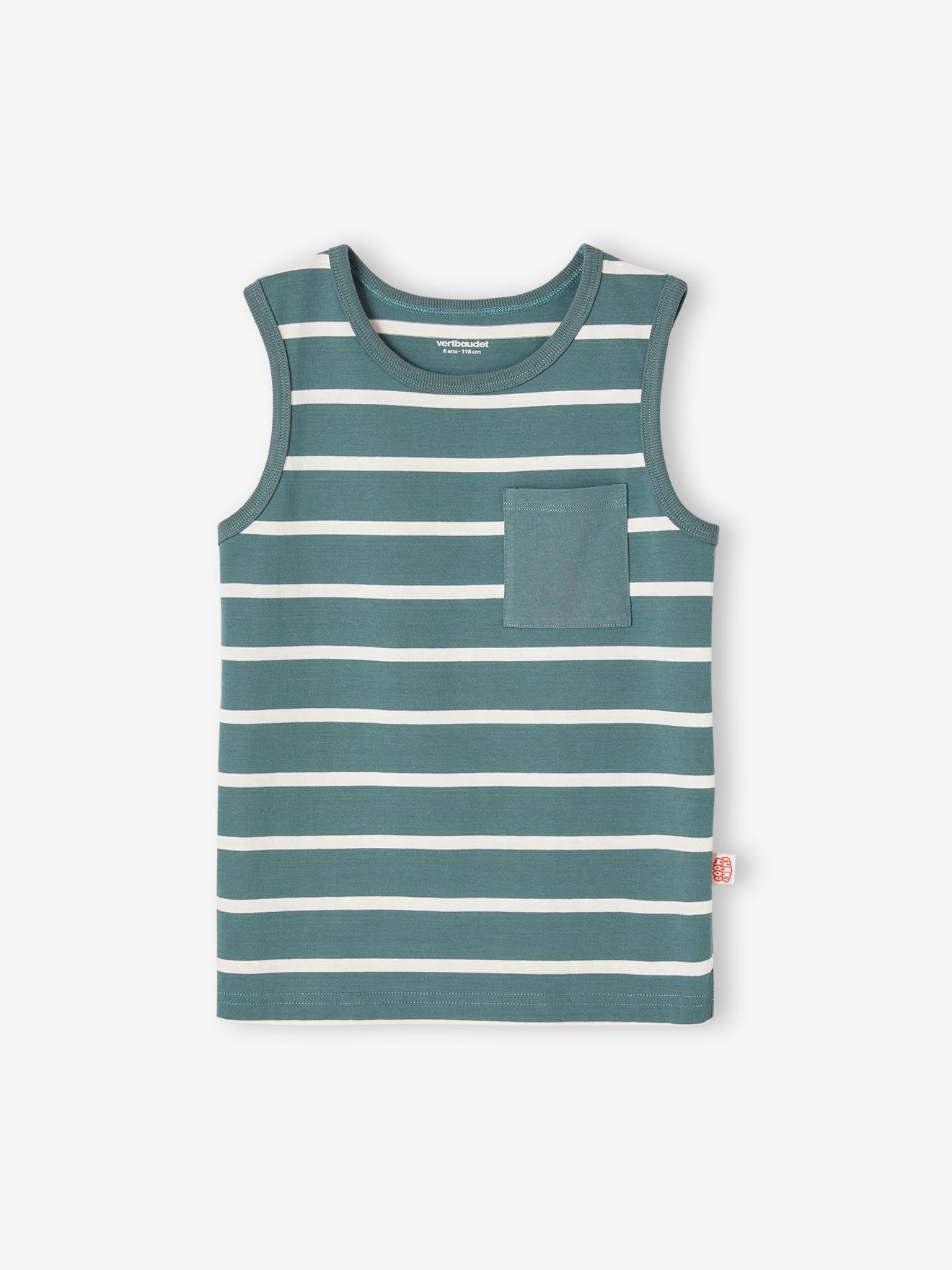 Vertbaudet Jungen Trägershirt mit Recycling-Baumwolle - aqua