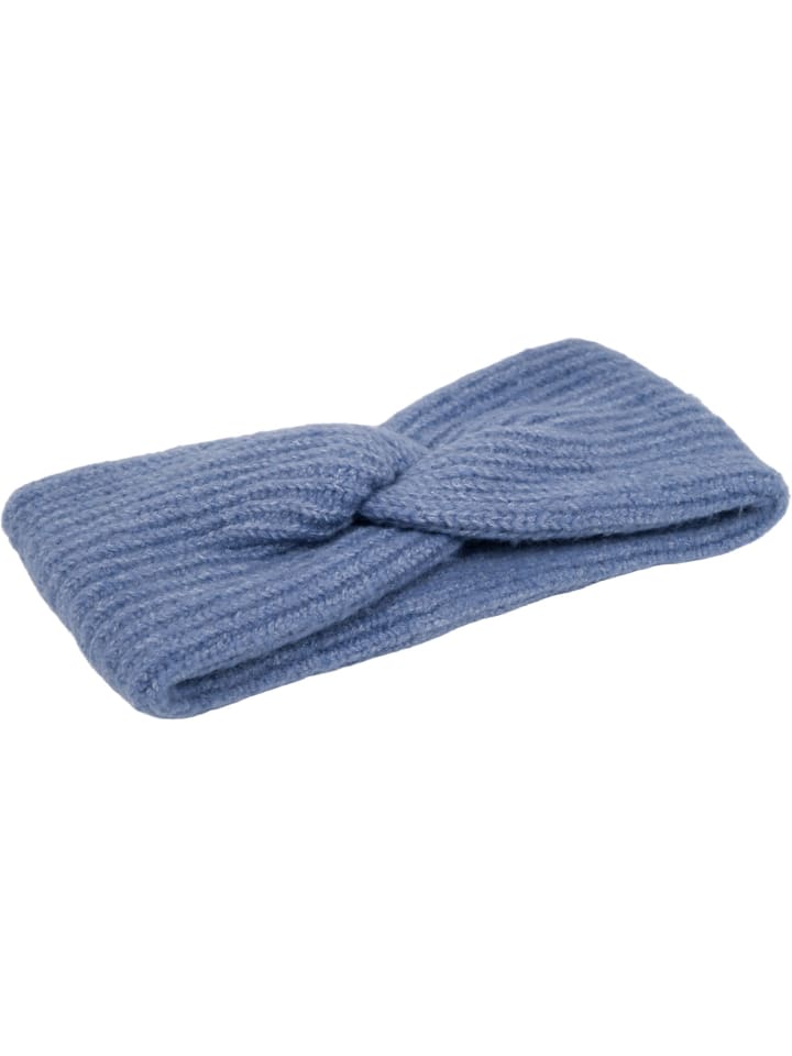 styleBREAKER Strick Stirnband mit Perlrippen Muster und Knoten in Jeansblau günstig kaufen onesize