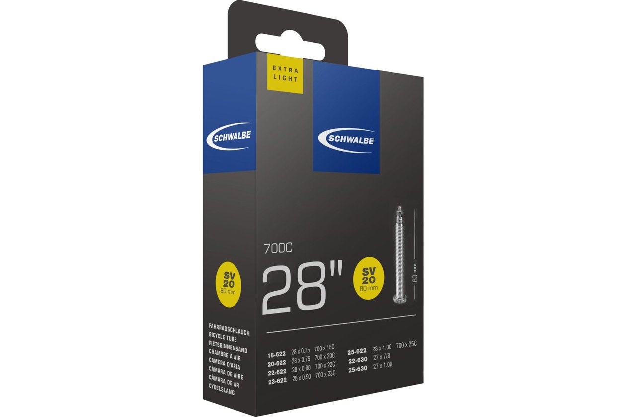 Schwalbe SV20 Extra Light Schlauch 28 Zoll - 50 mm