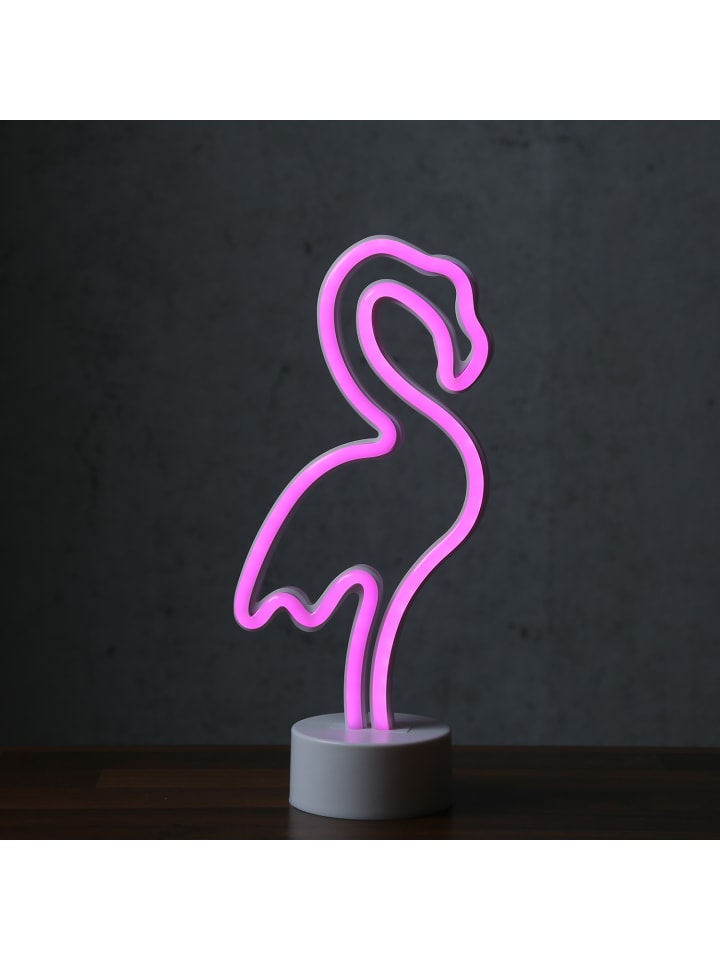 SATISFIRE LED Neonlicht Dekofigur Flamingo H: 30cm in pink günstig kaufen onesize