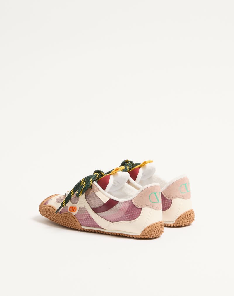 Baskets Amphibia en cuir de veau caoutchouté et cuir de veau
