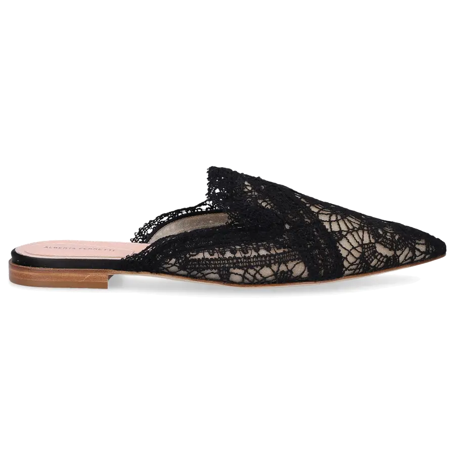 Alberta Ferretti - Slipper 11271 Baumwolle - schwarz
