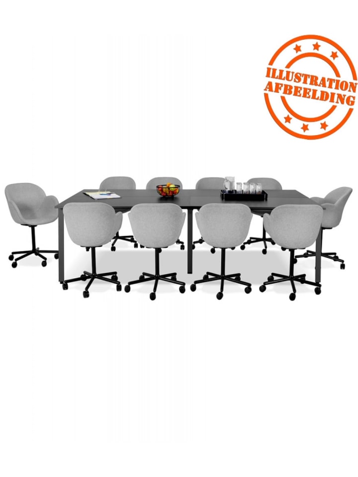 KADIMA DESIGN Schreibtisch Doppelbank aus Holz und Metall | Elegantes Design in Beige-Schwarz günstig kaufen onesize