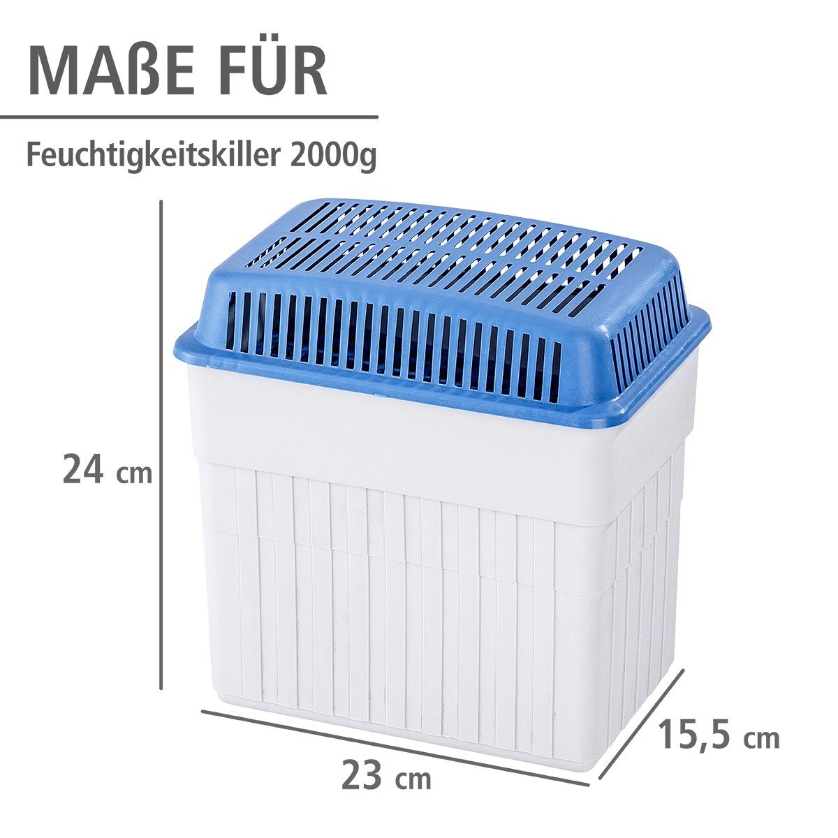 WENKO Luftentfeuchter Feuchtigkeitskiller, für 160 m³ Räume, ausreichend für 4,7 l Flüssigkeit