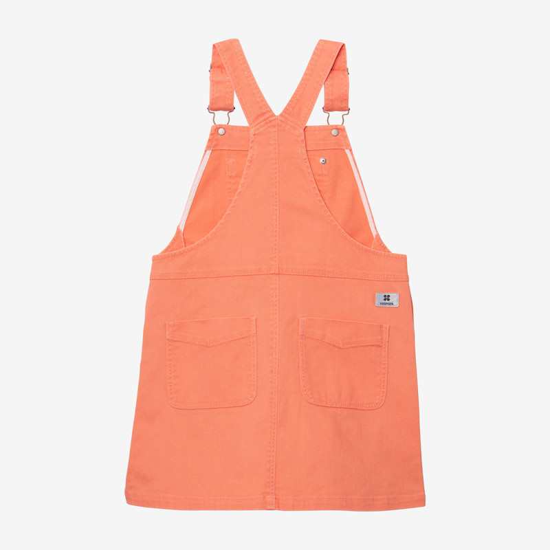 Robe-salopette fille jean abricot orange Catimini
