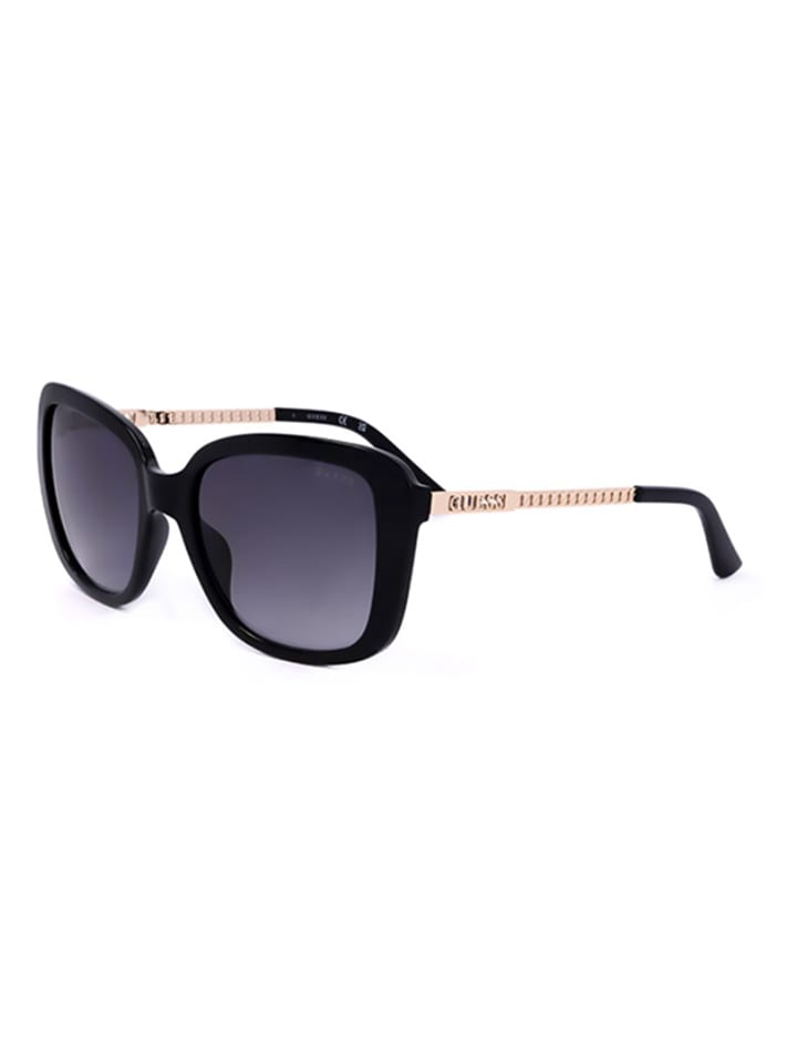 Guess Damen-Sonnenbrille in Schwarz/ Gold günstig kaufen 55