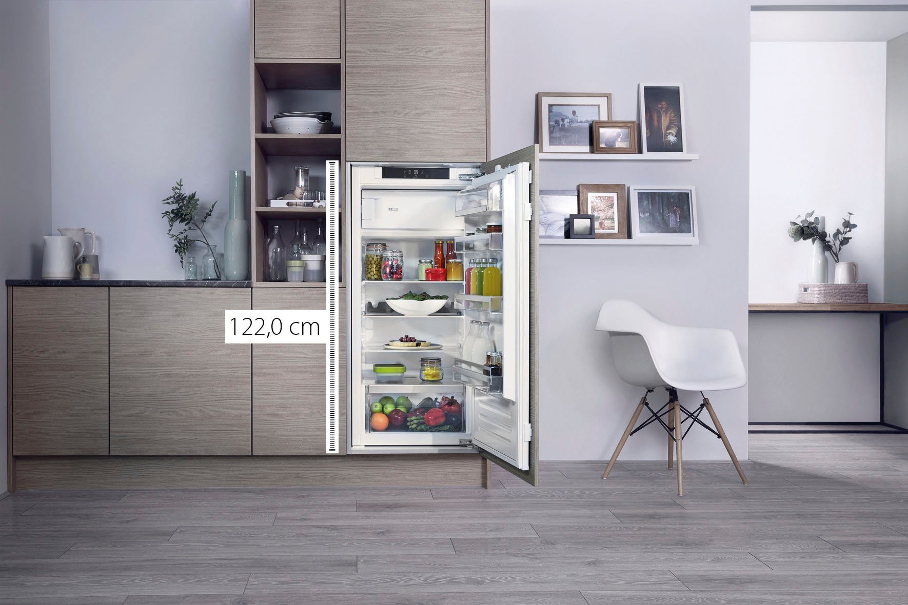 BAUKNECHT Einbaukühlschrank KSI 12GF3, 122 cm hoch, 55,7 cm breit
