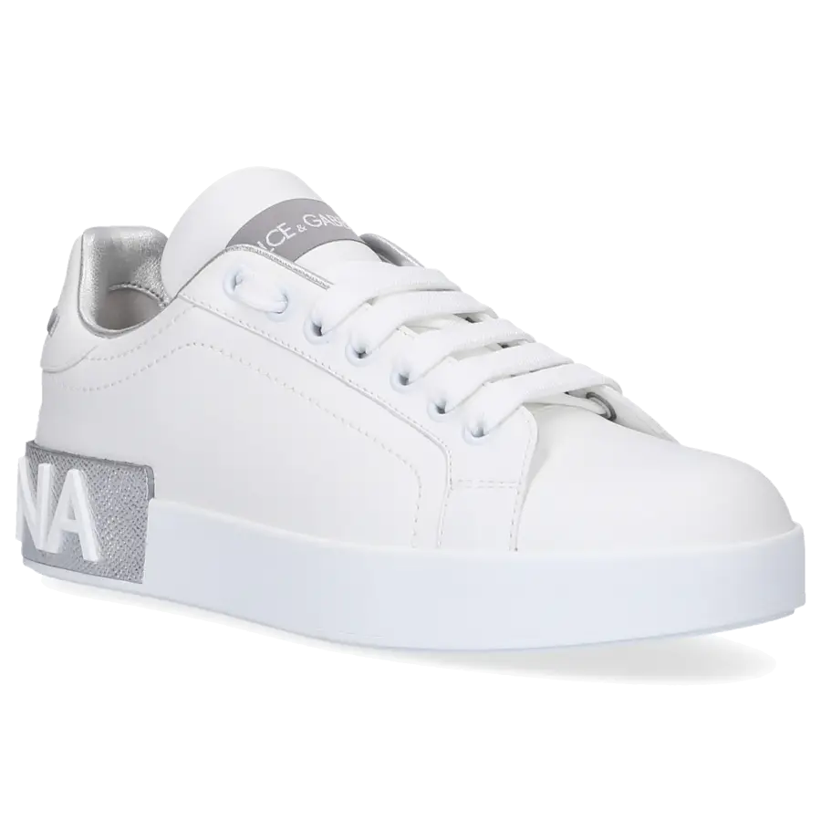 Dolce & Gabbana - Sneaker low PORTOFINO Nappaleder - weiß