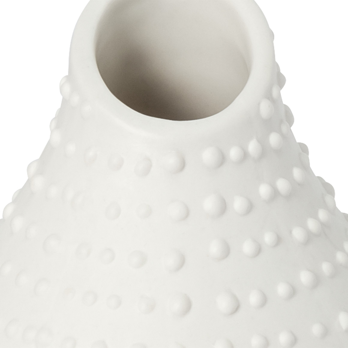 Kleine längliche Vase mit Noppenstruktur
