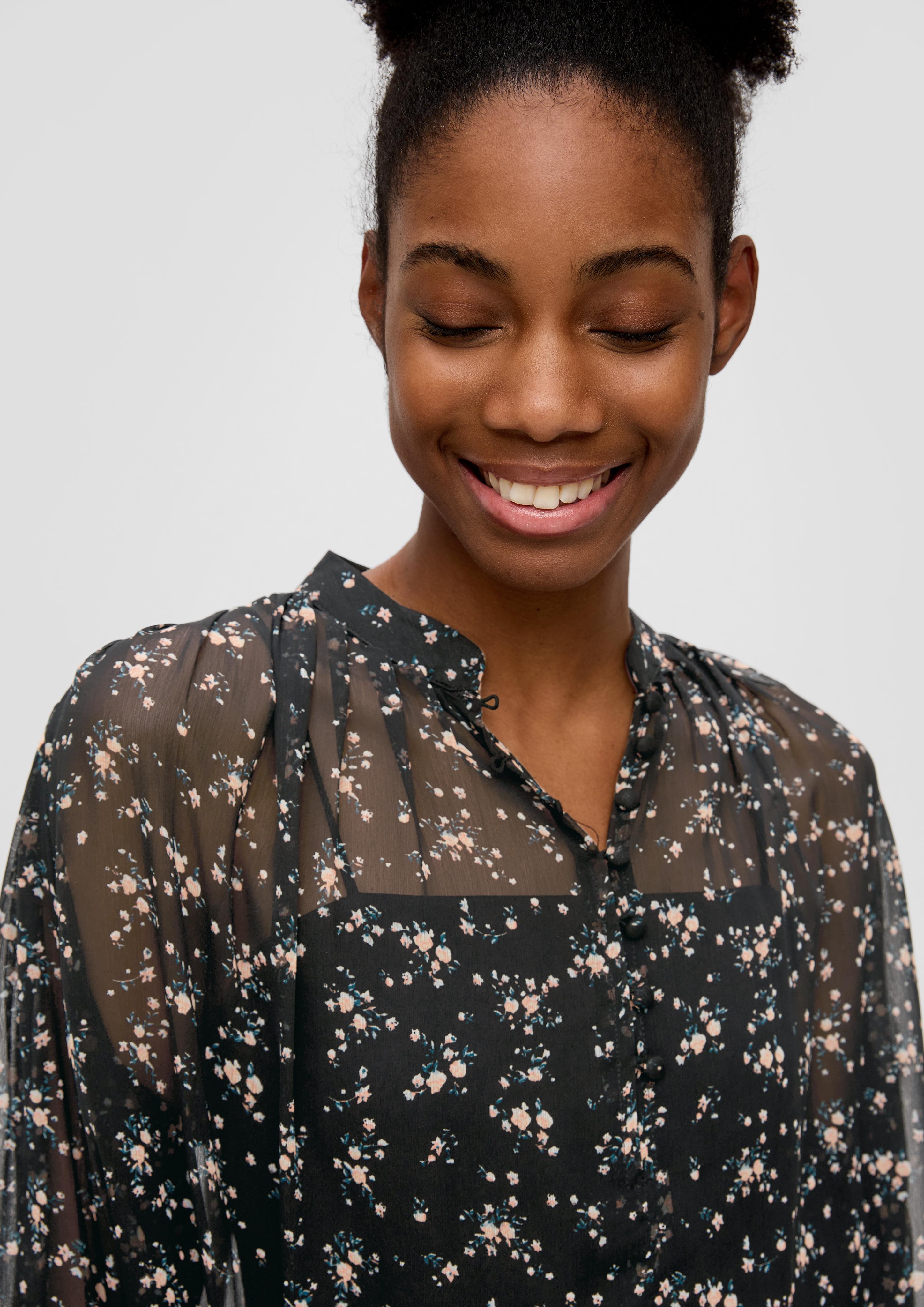 Chiffon-Bluse mit Knöpfen  2143498-99A1
