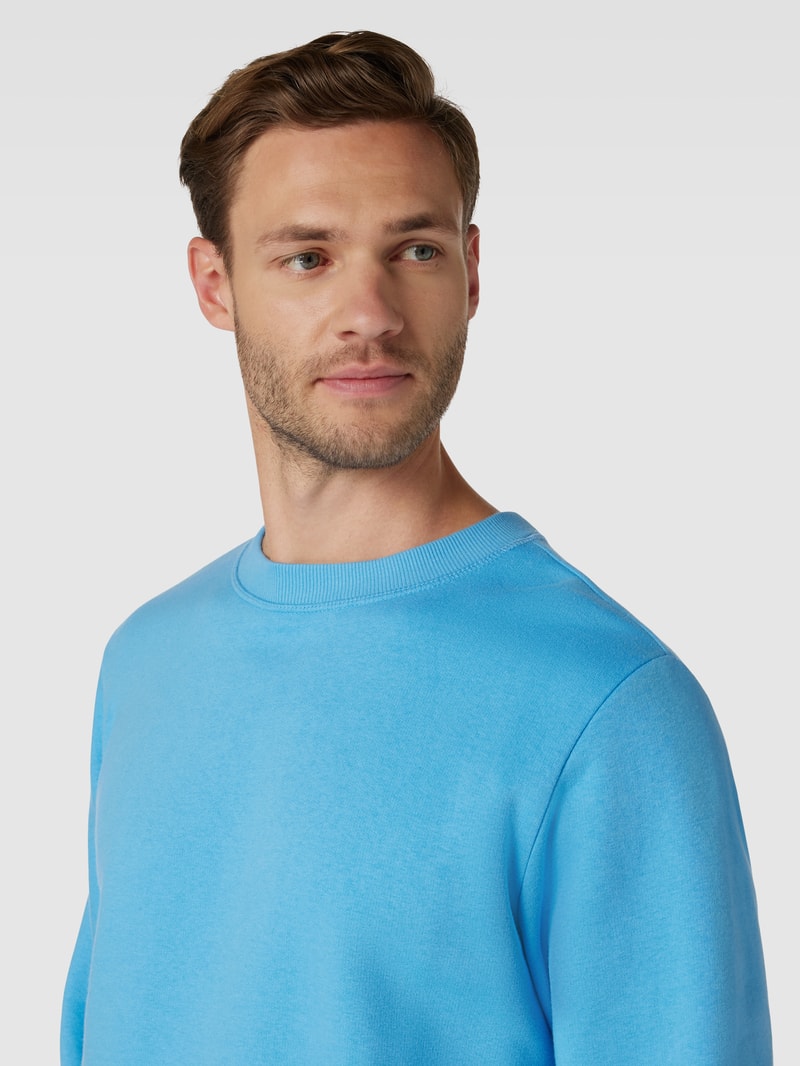 Sweatshirt mit Rundhalsausschnitt Modell 'TILO' in blau