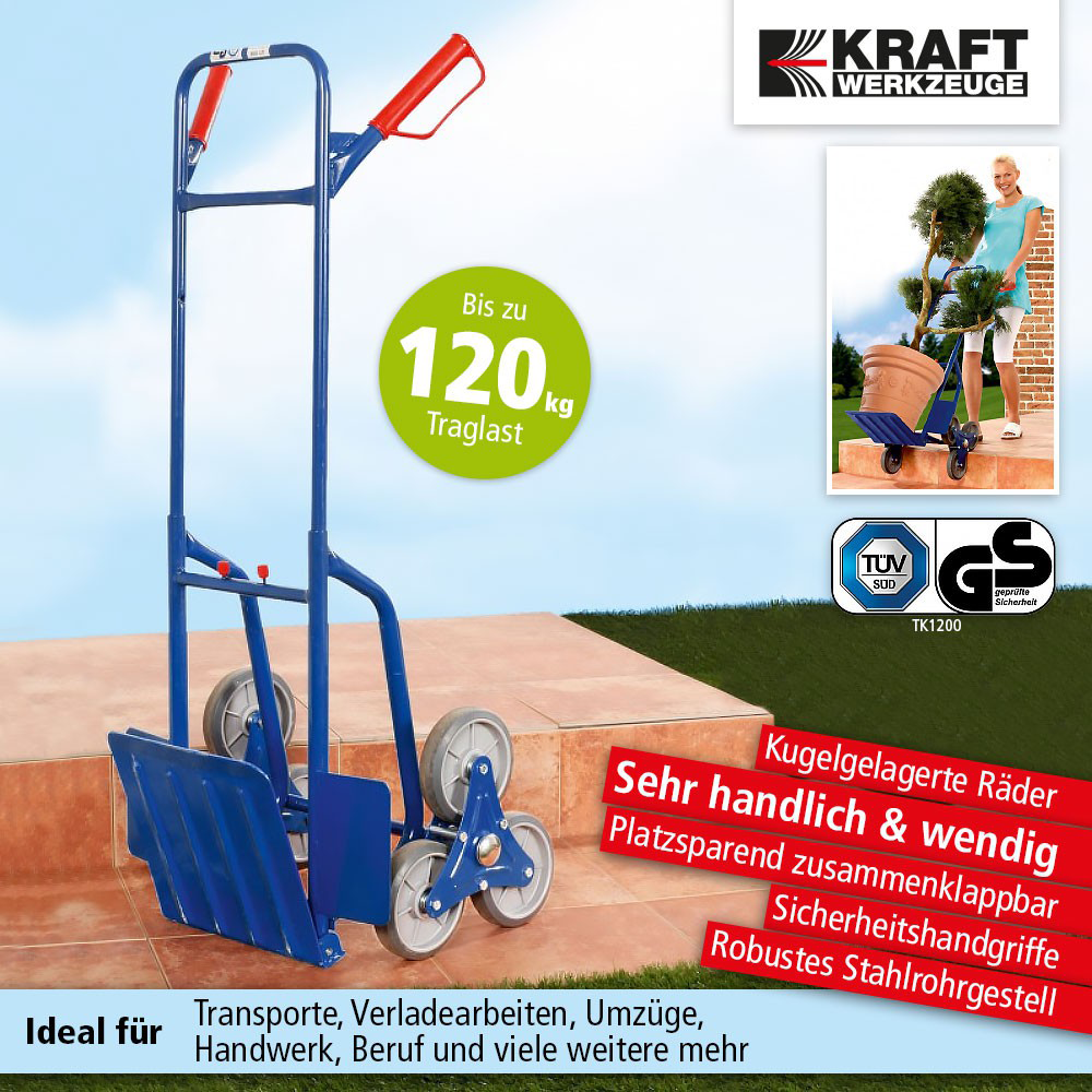 Kraft Werkzeuge Treppen-Transportkarre TK 1200