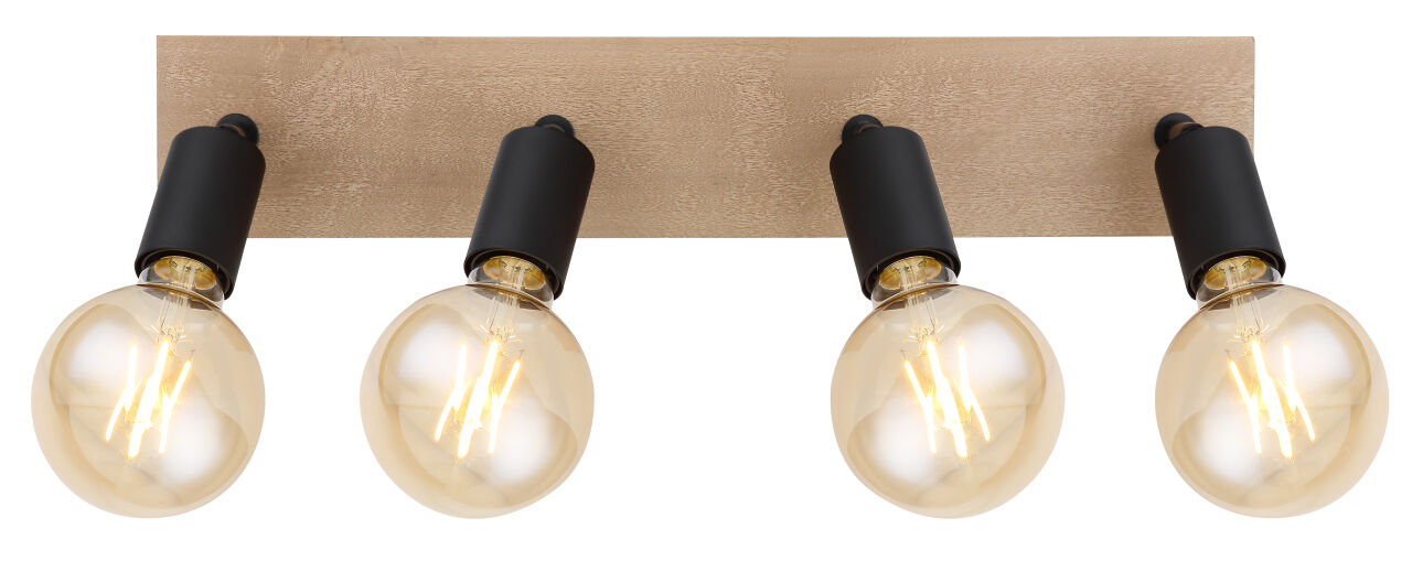 Globo Lighting - MARTHA - Strahler Metall schwarz, 4x E27