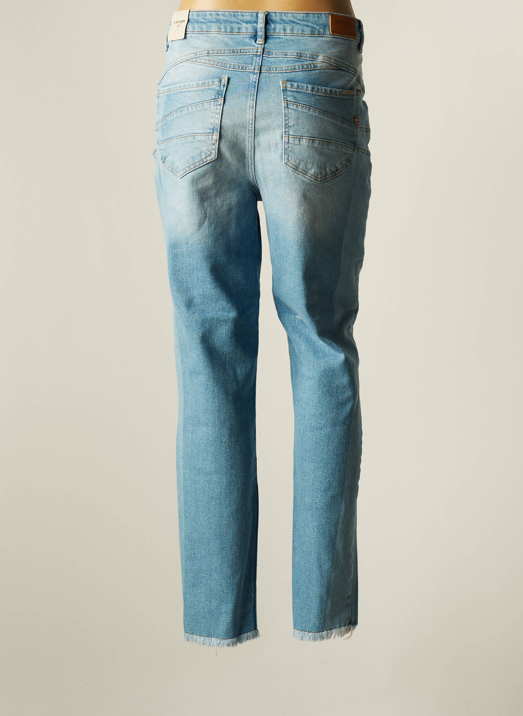 Cream Jean Mom Femme couleur bleu