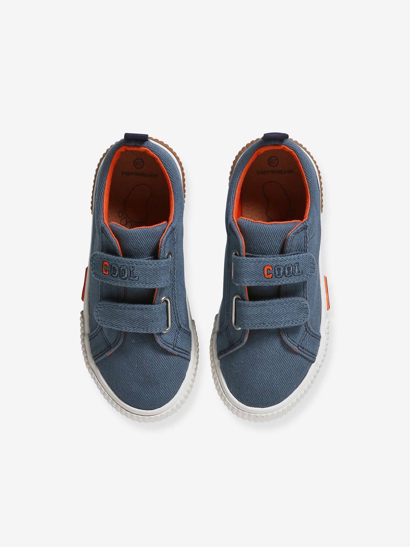 Vertbaudet Kinder Stoff-Sneakers mit Klett - indigo-blau