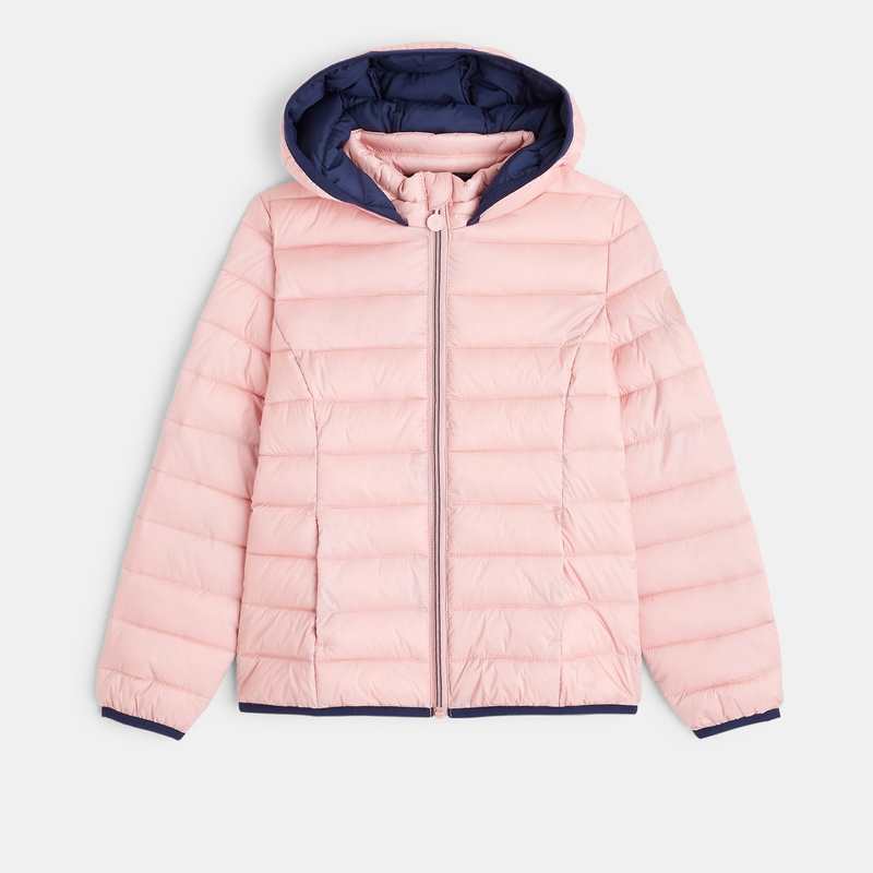 Doudoune chaude et légère rose fille