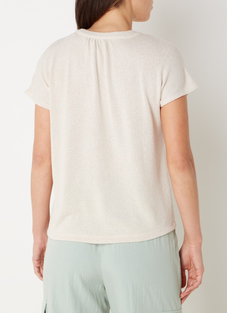 OPUS Skirius Breeze fine knitted top with V-neck