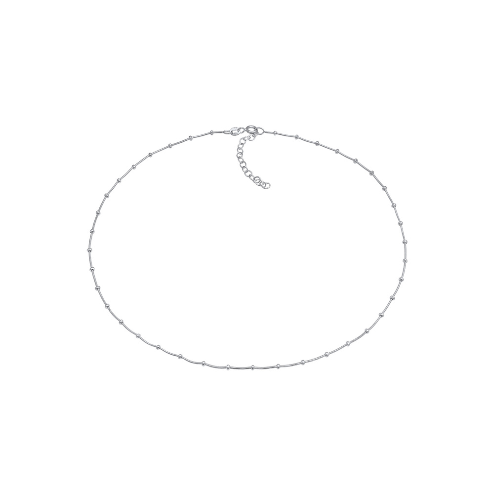 Elli Elli Collier Chaîne de boules pour dames Tendance Blogger ronde de base en argent collier