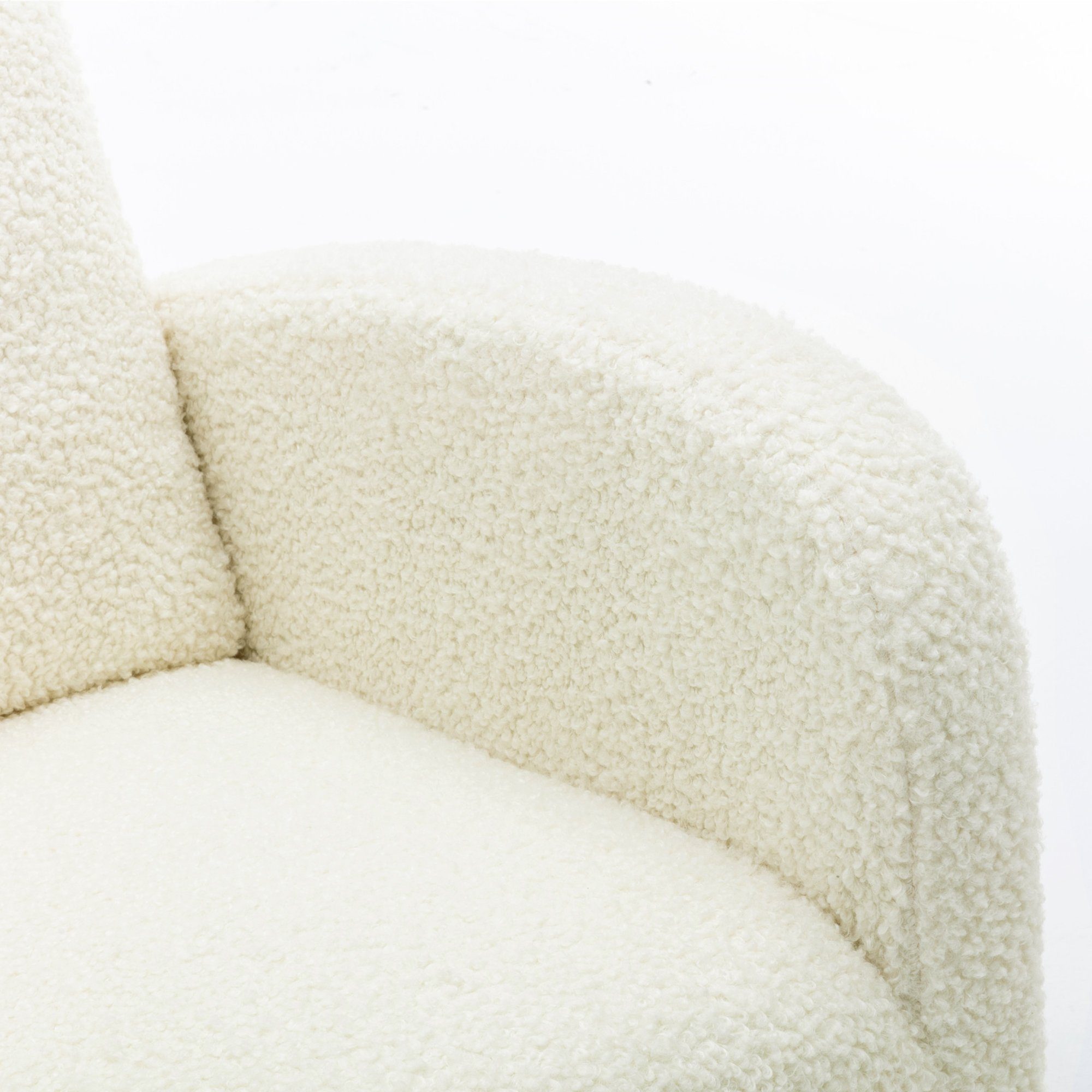 Ulife Schaukelstuhl Schaukelsessel,Sessel Wohnzimmer,mit Arm- & Rücklehne, Teddy