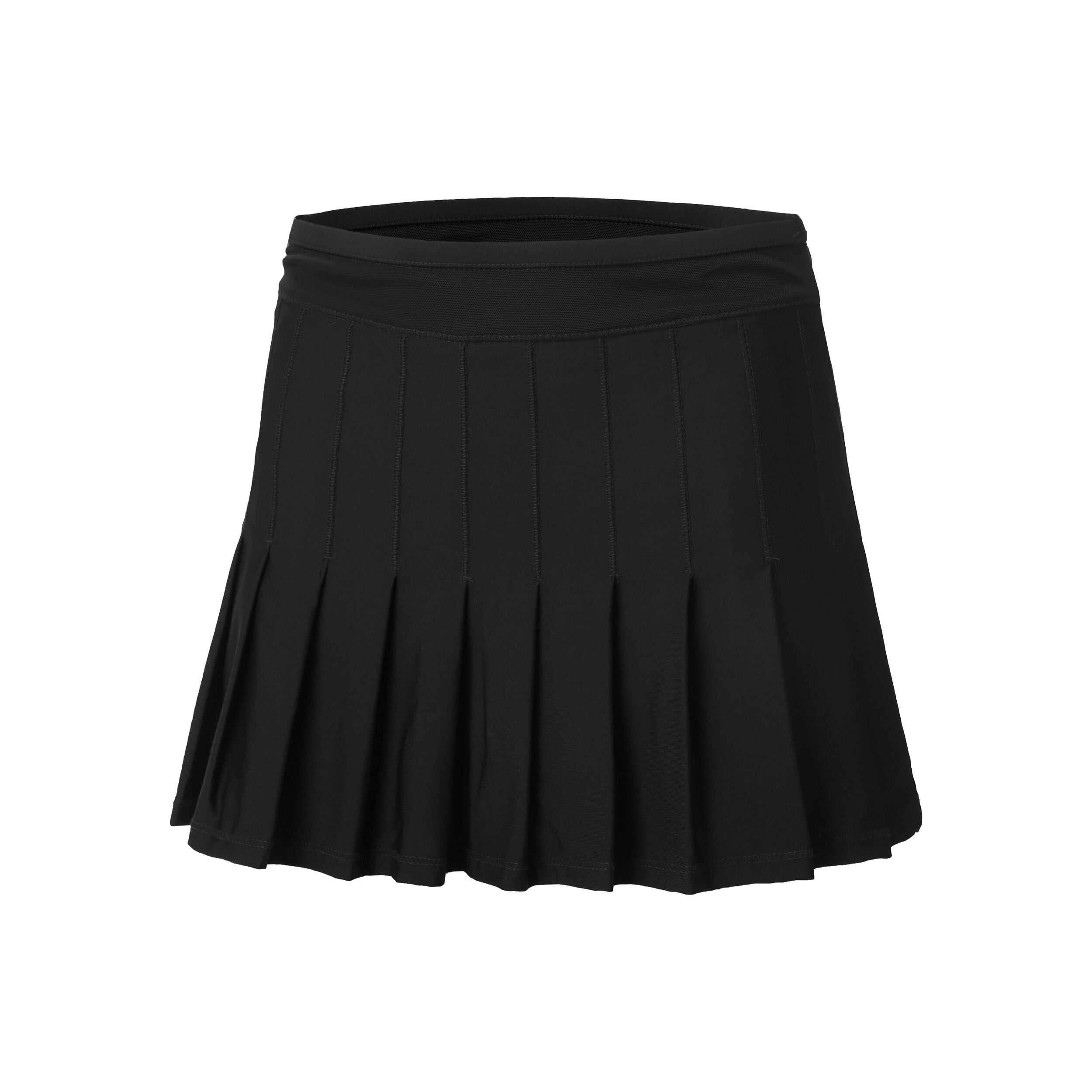 Long Retro Pleated Rock Damen - Schwarz