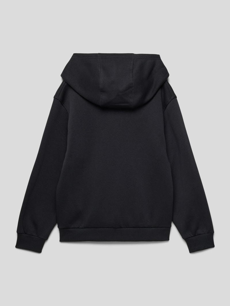 Hoodie mit Label-Print in schwarz