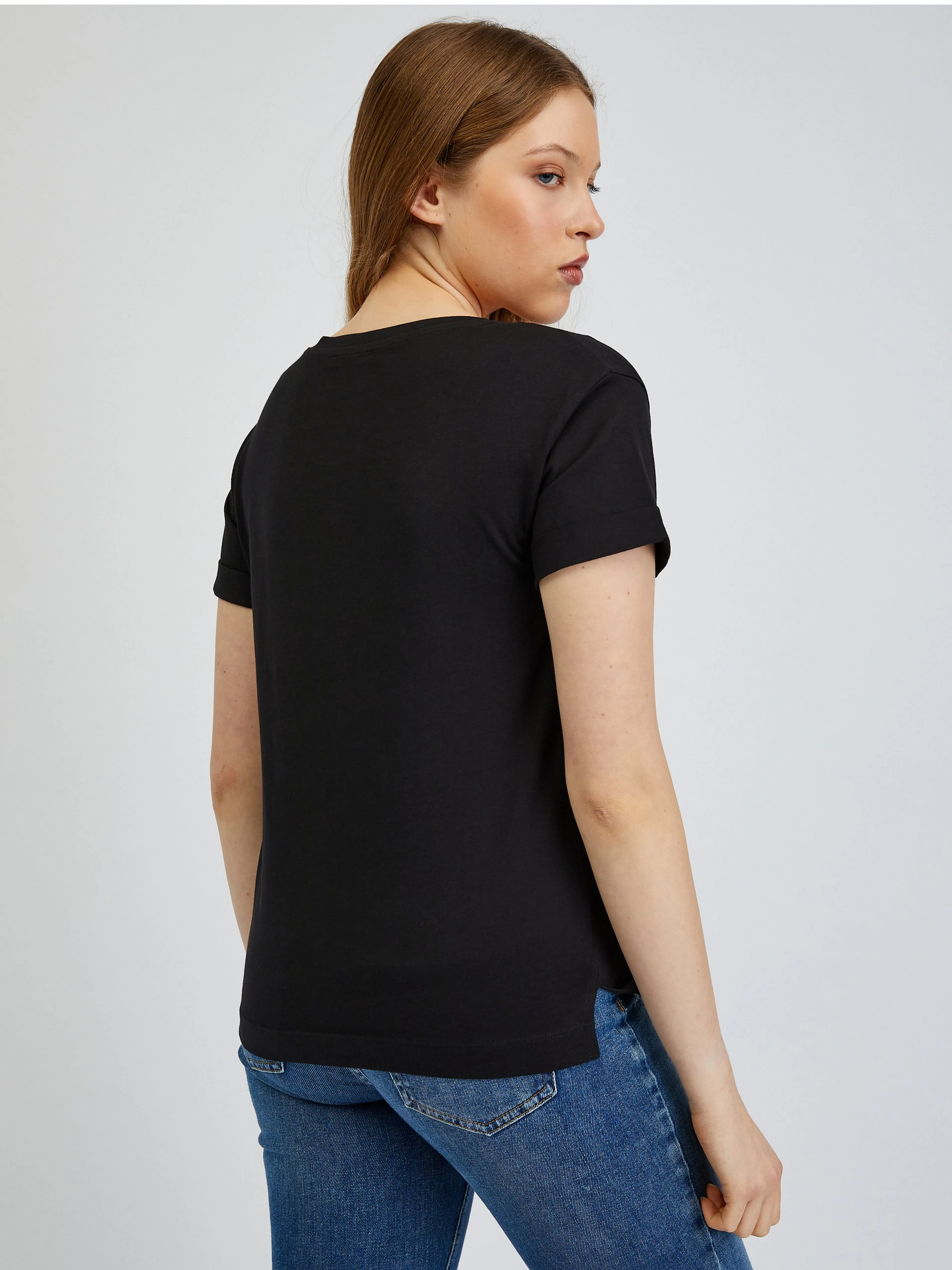 Schwarzes Damen-T-Shirt ORSAY