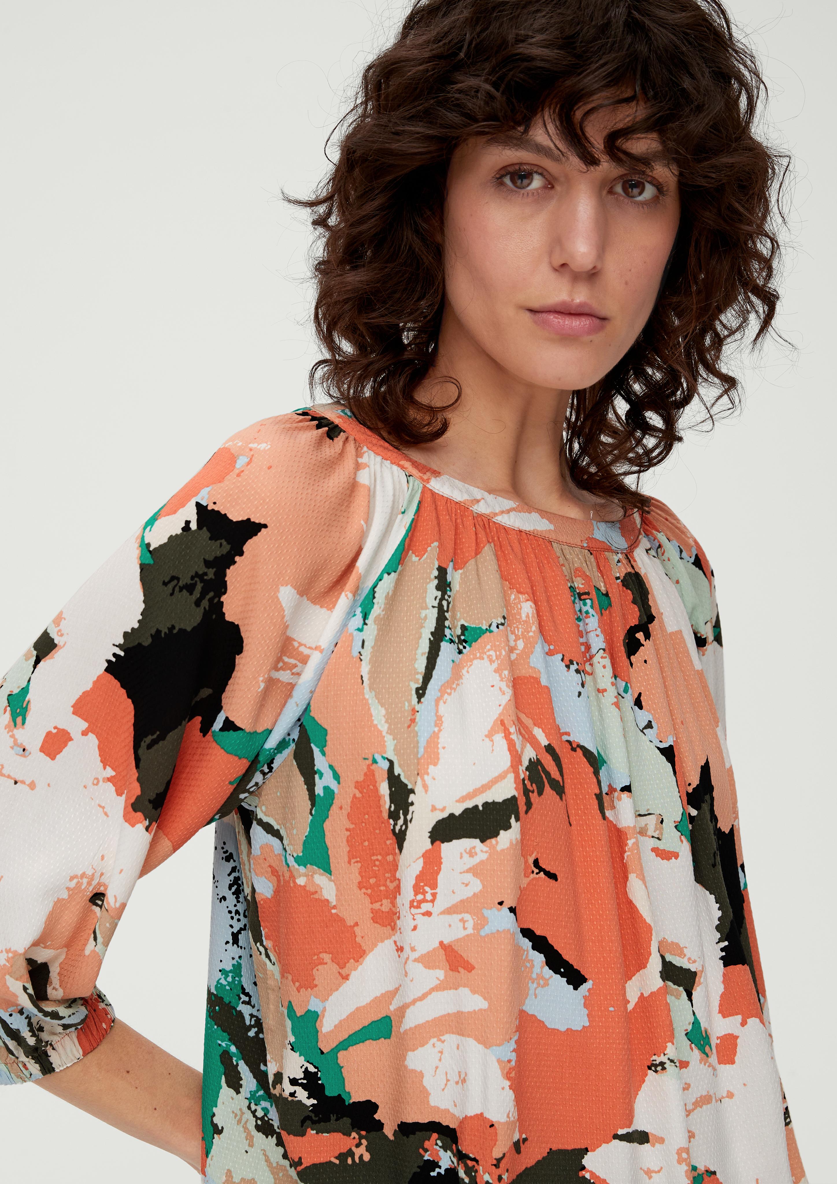 Viskosebluse mit Allover-Muster  2128336-27B2
