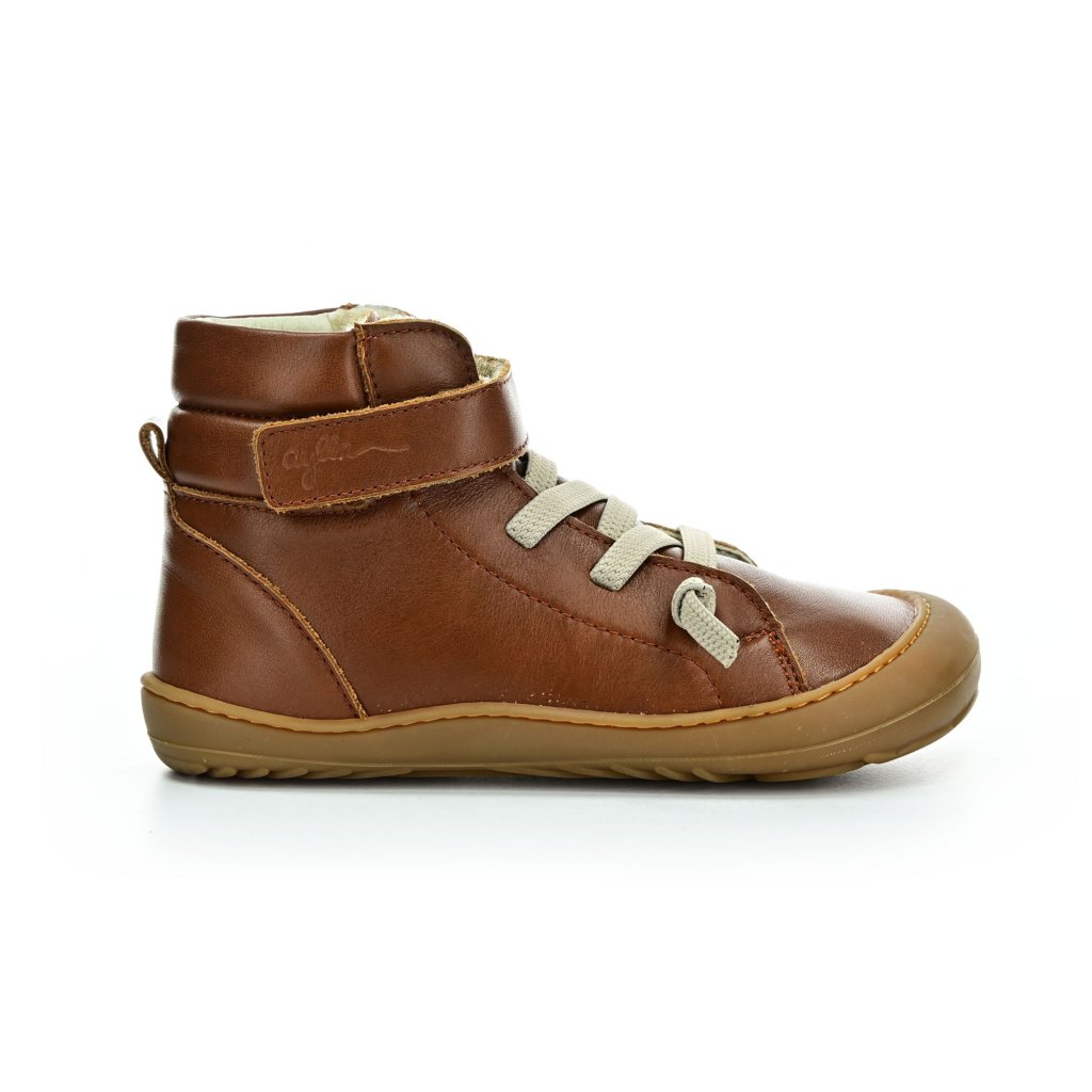 Aylla Chiri Kids EVO braune Winter-Barfußschuhe