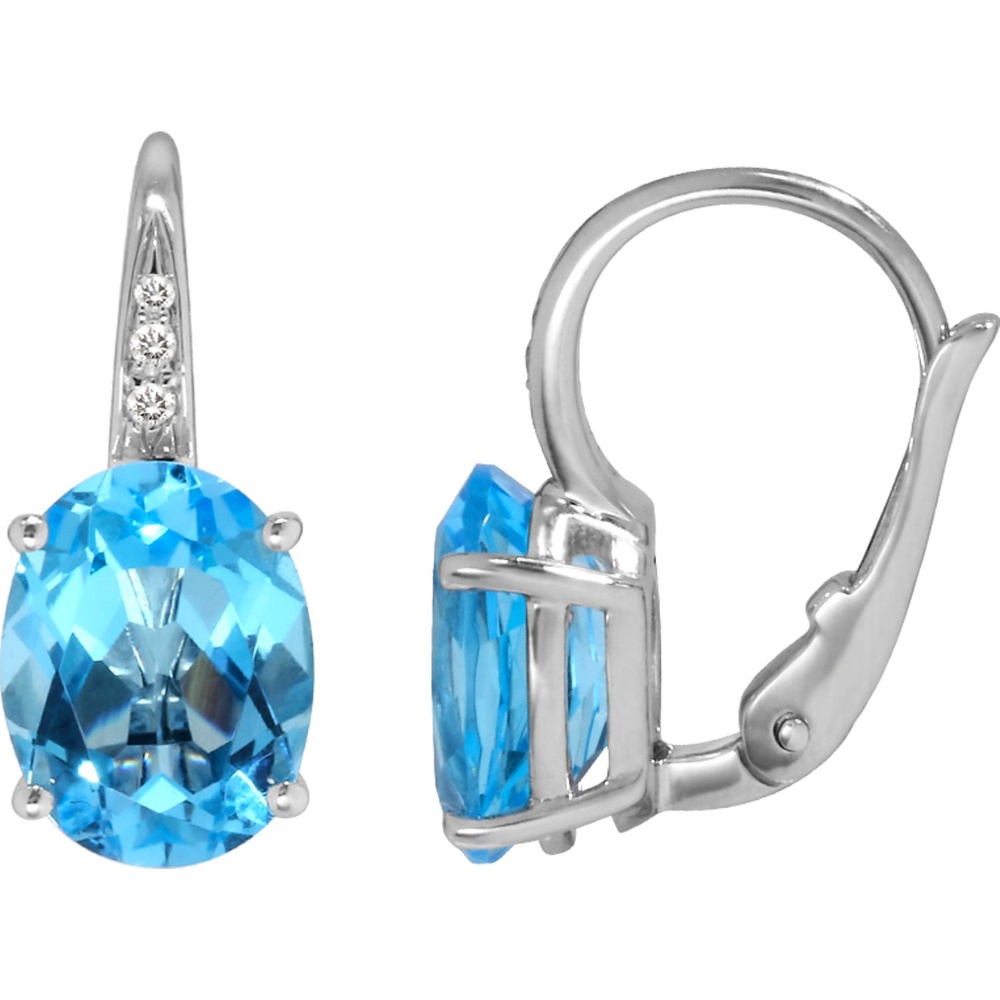 Valeria Boucles d'oreilles 375 Or blanc Boucles d'oreilles