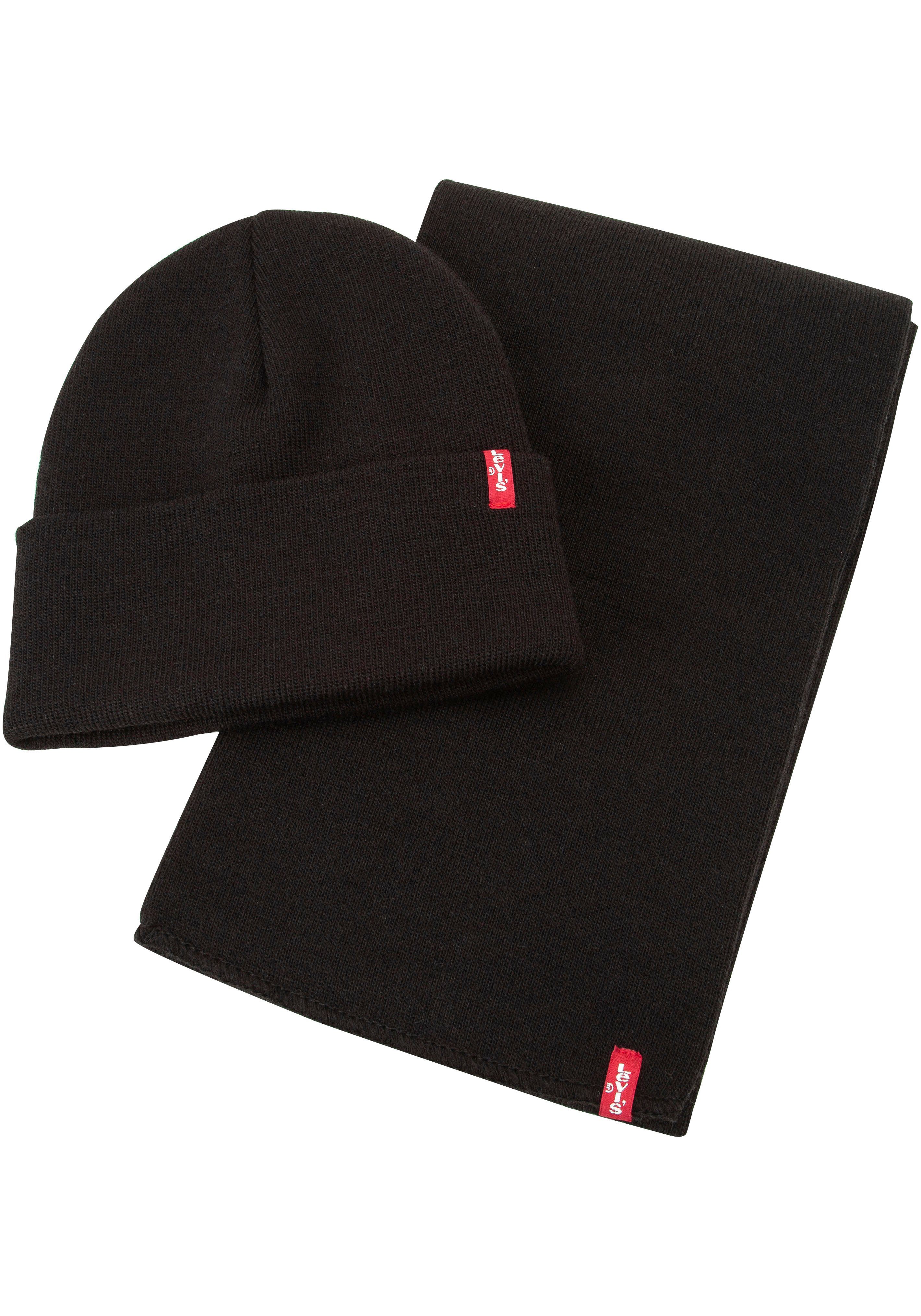 Levi's® Strickmütze HOLIDAY GIFT S (2-St) und Schal im Set
