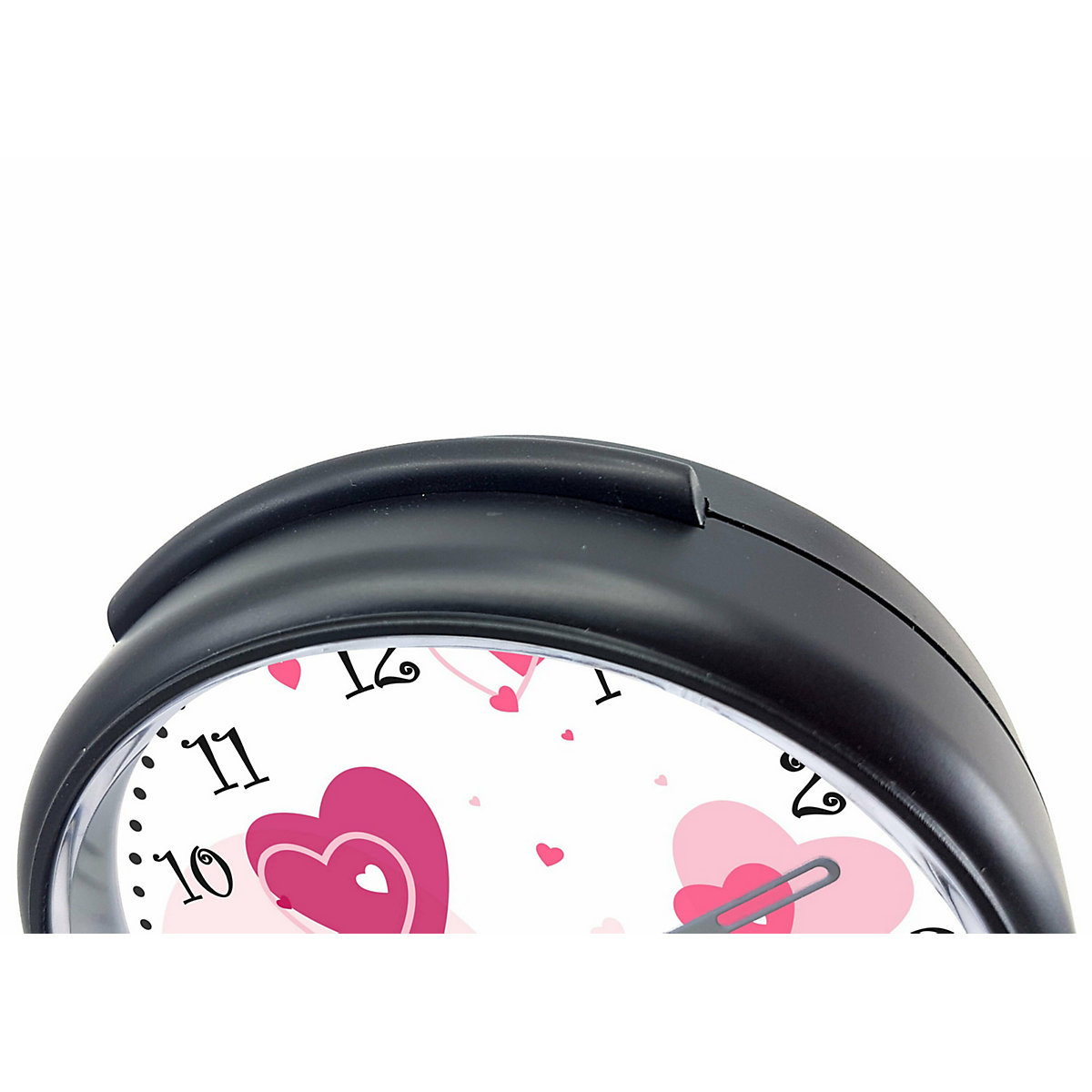 Kinder Funkwecker personalisiert mit Namen Herz Atom-/Funkuhr, 12-Stunden-Anzeigeformat, Schlummerfunktion, Nachtlicht, Geräuschlos/Ohne Ticken