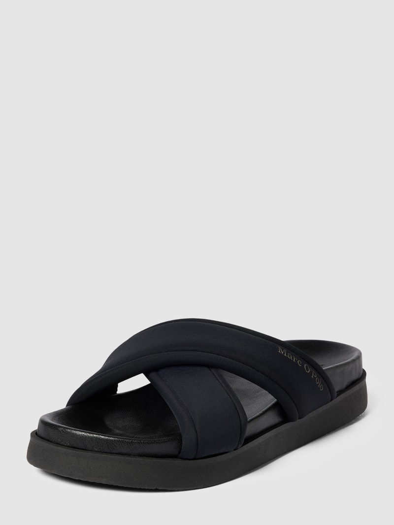 Slides mit Label-Print Modell 'Gunilla' in schwarz
