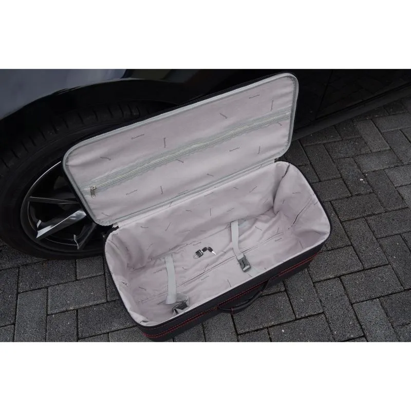 Roadsterbag Mazda MX-5 ND + RF (EU) - 3tlg. Kofferset Kofferraum - Naht Rot\/Futter Grau