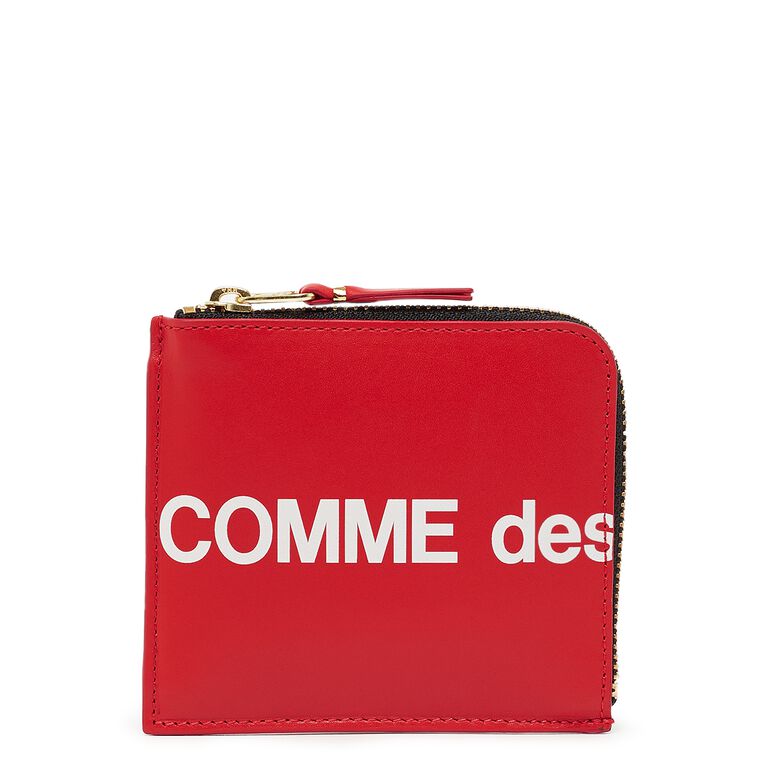 Comme des Garcons Wallet Huge Logo red