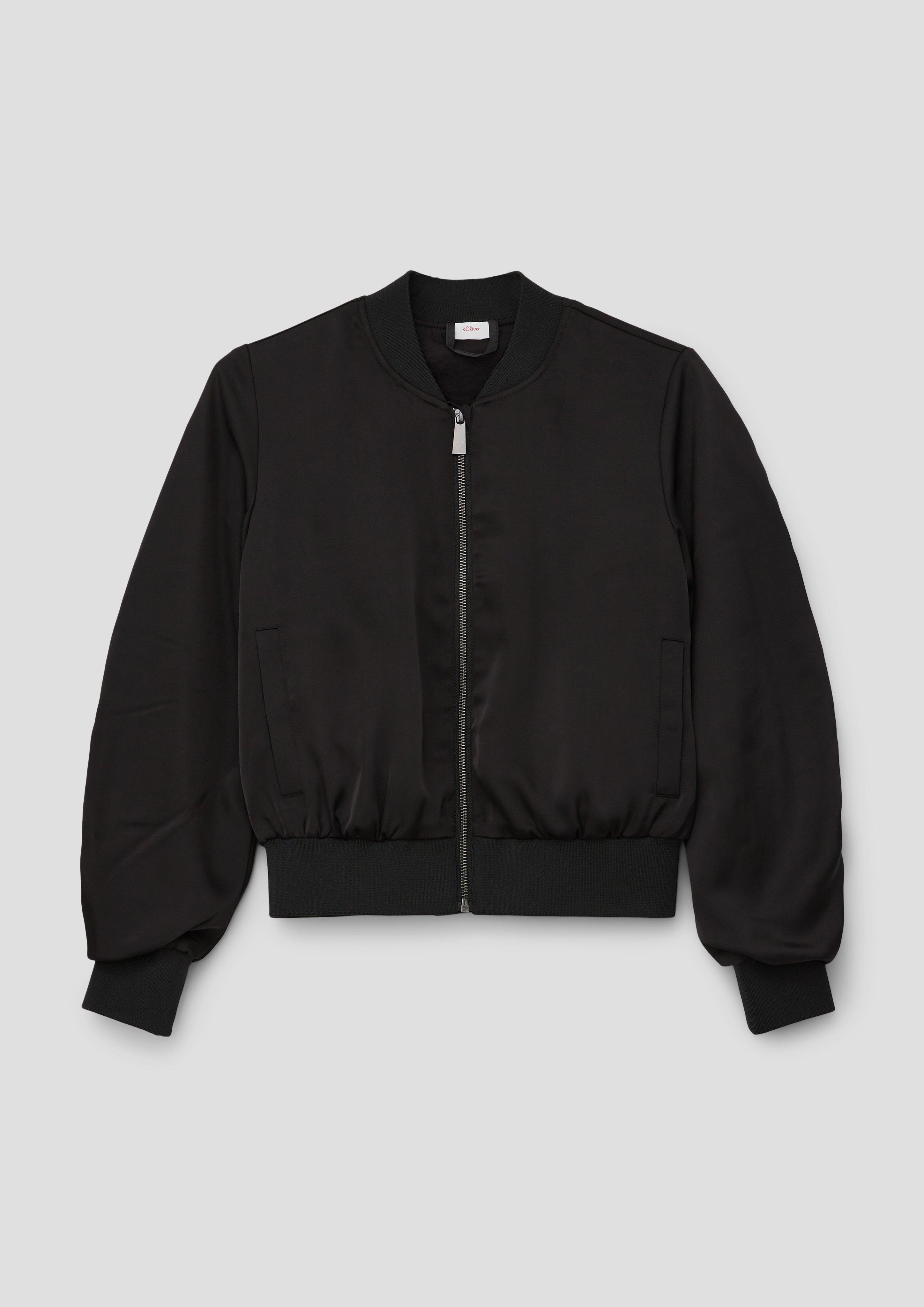 Satin-Blouson mit Raffung  2137294-9999