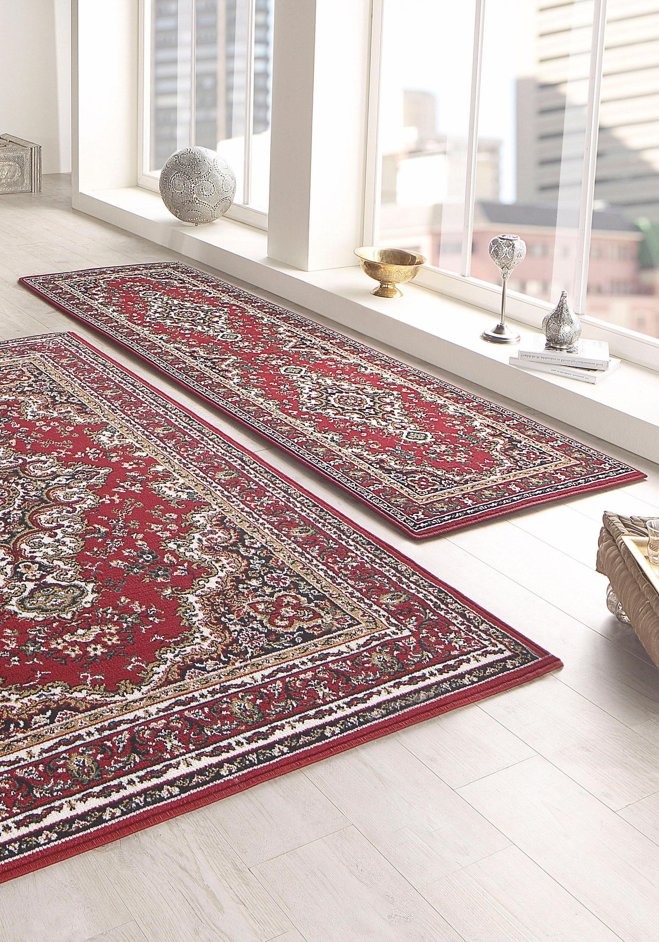 Läufer Oriental, Home affaire, rechteckig, Höhe: 7 mm, Läufer, Brücke, Kurzflor, Orient-Optik, mit Bordüre, gewebt