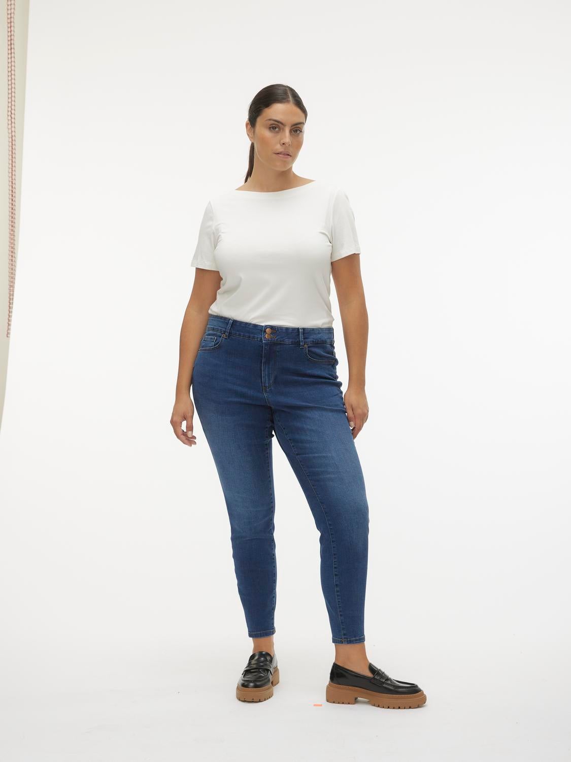 VMCSOPHIA Hohe Taille Slim Fit Jeans