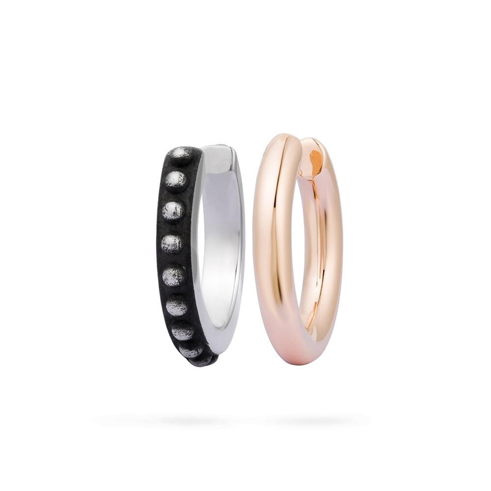 Pippa&Jean Manchette d'oreille acier inoxydable Acier inoxydable en Argent/or rose Boucles d'oreilles