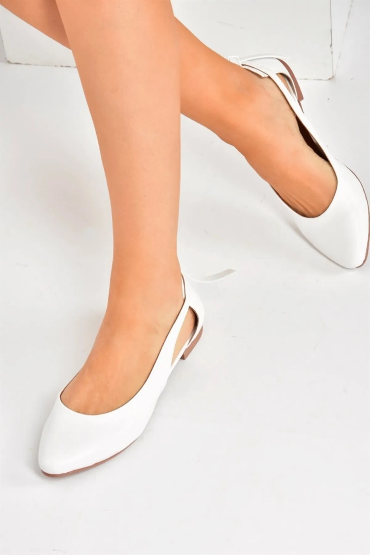 Fox Shoes  Weiße Damen Ballerina Ballerina H726324009