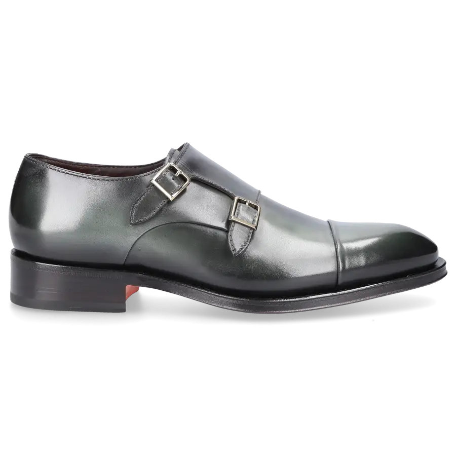 Santoni - Monk Schuhe 17736 Kalbsleder - grün