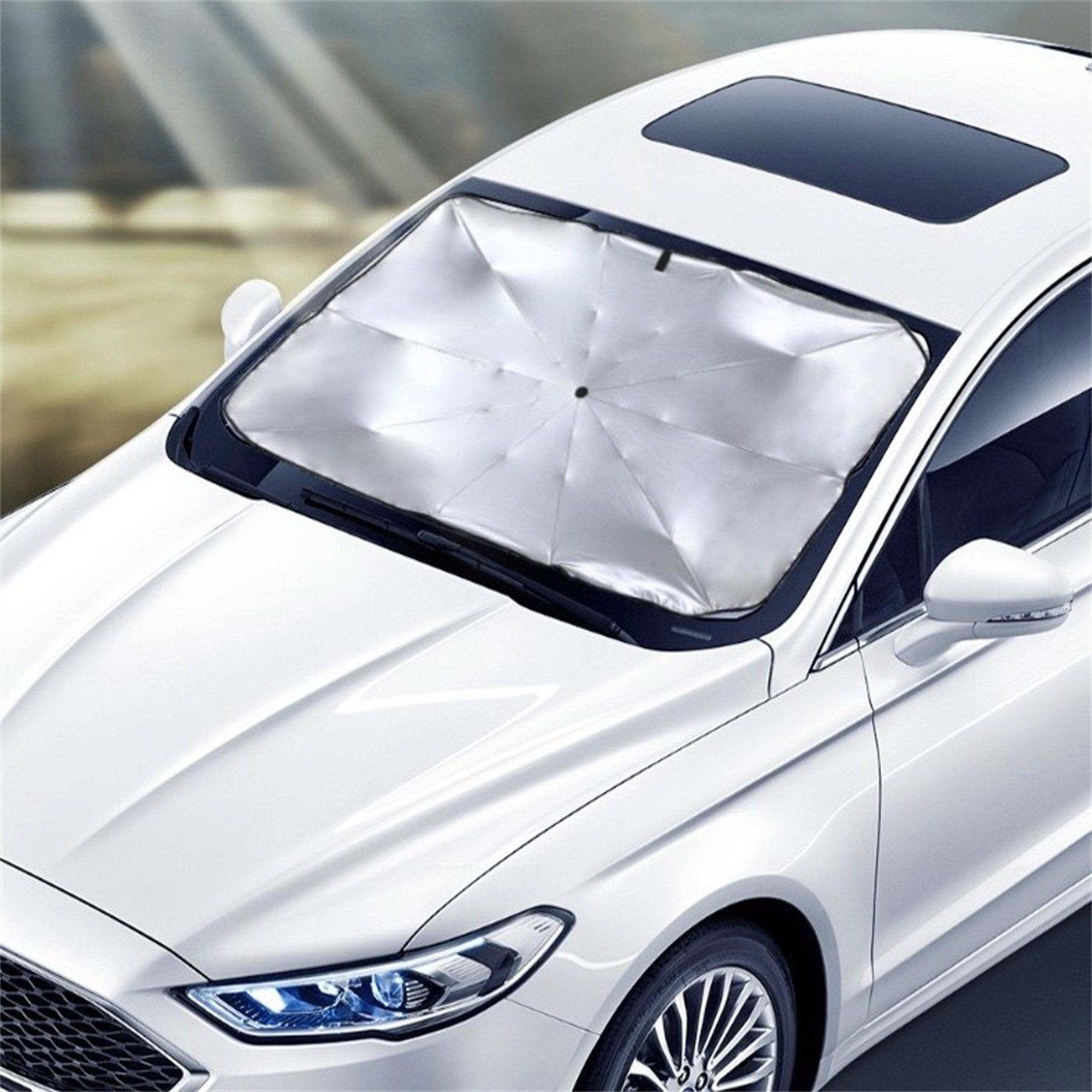 flowgoer Frontscheibenabdeckung SUV-Auto-Windschutzscheiben-Sonnenschutz-Sonnenschirm