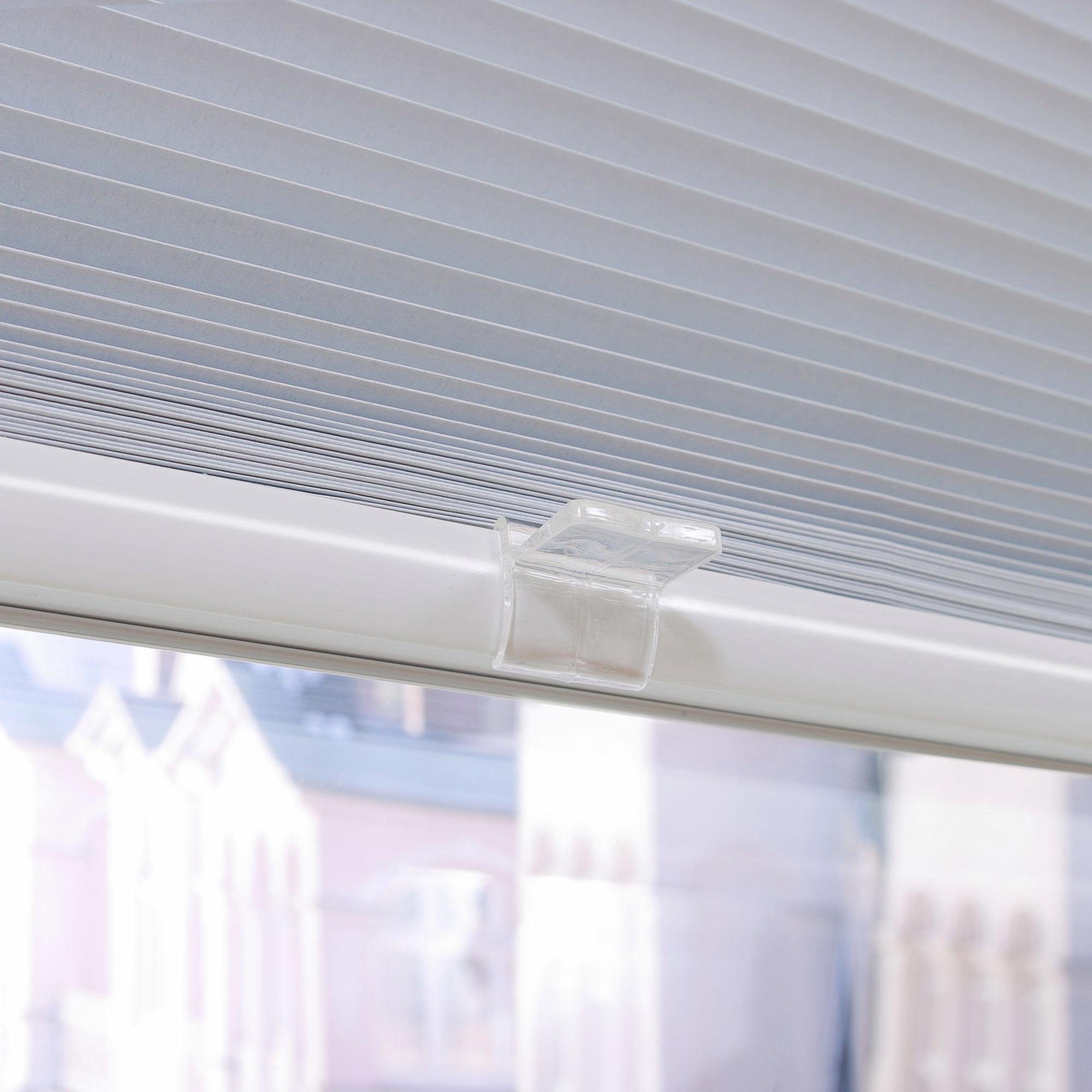 Plissee Klemmfix Thermo, Liedeco, verdunkelnd, ohne Bohren, verspannt, Klemmfix