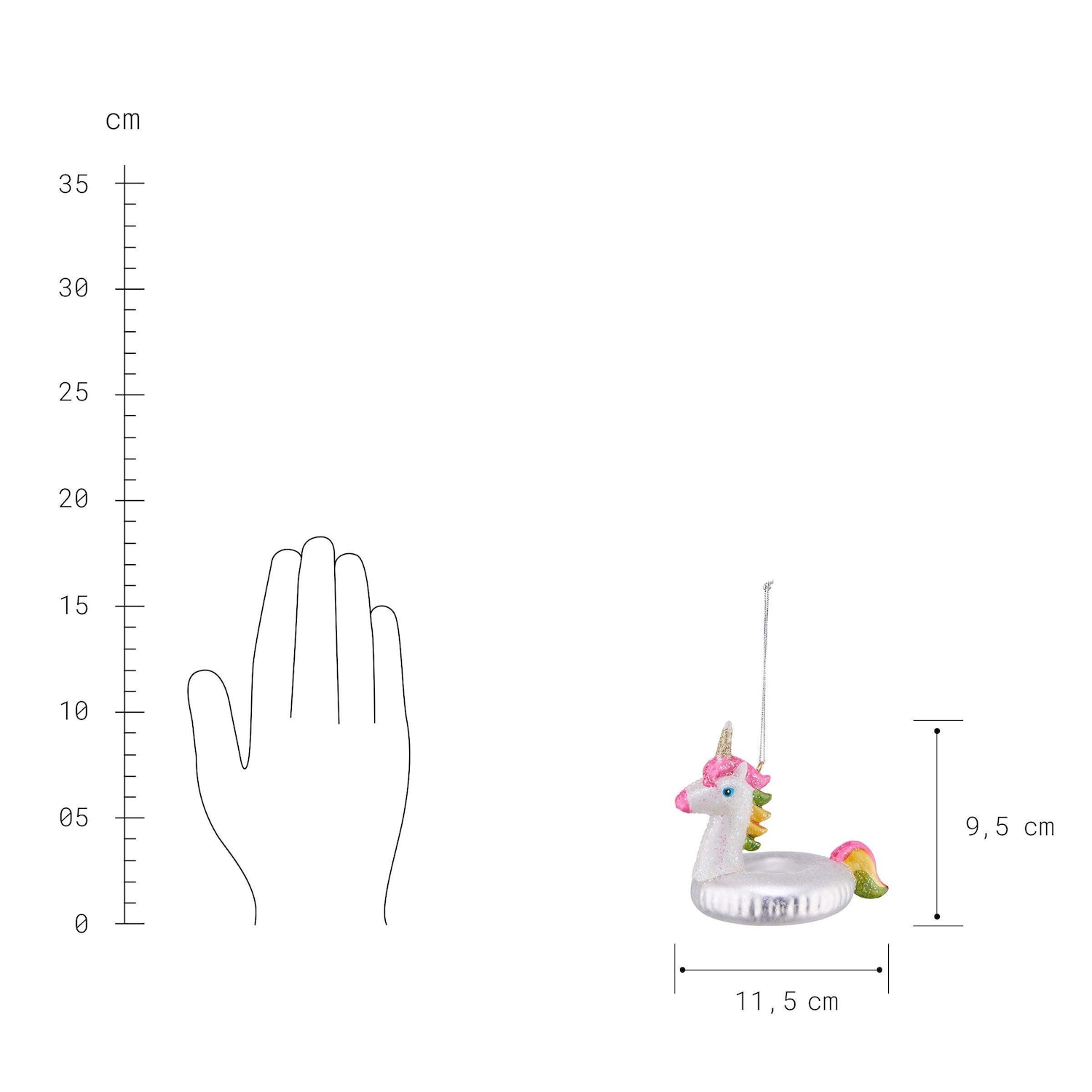 HANG ON Anhänger Einhorn-Schwimmring