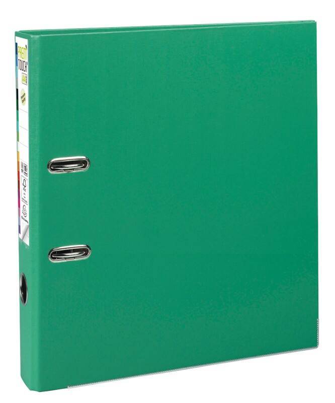 Exacompta Prem Touch Ordner DIN A4 50 mm Grün 2 Ringe 53143E Pappkarton, PP (Polypropylen) Hochformat 10 Stück