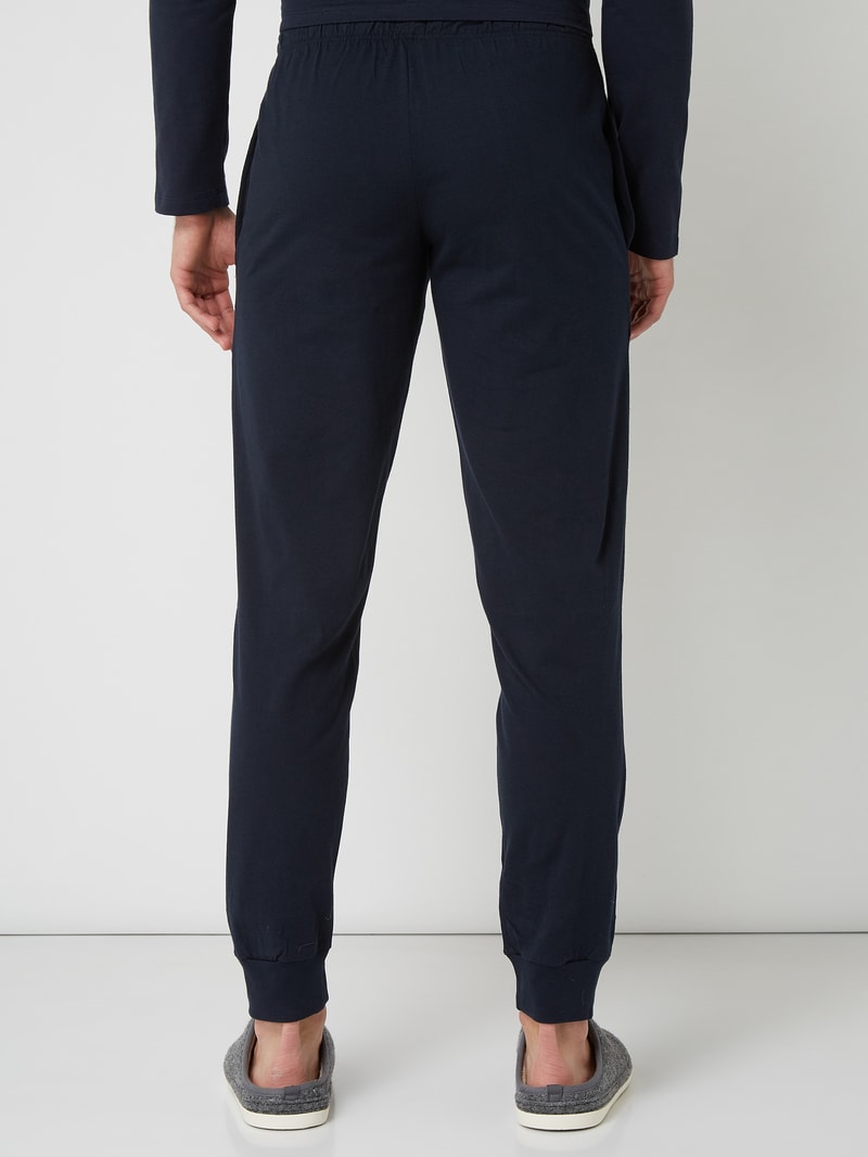 Pyjamahose mit elastischem Bund in marineblau