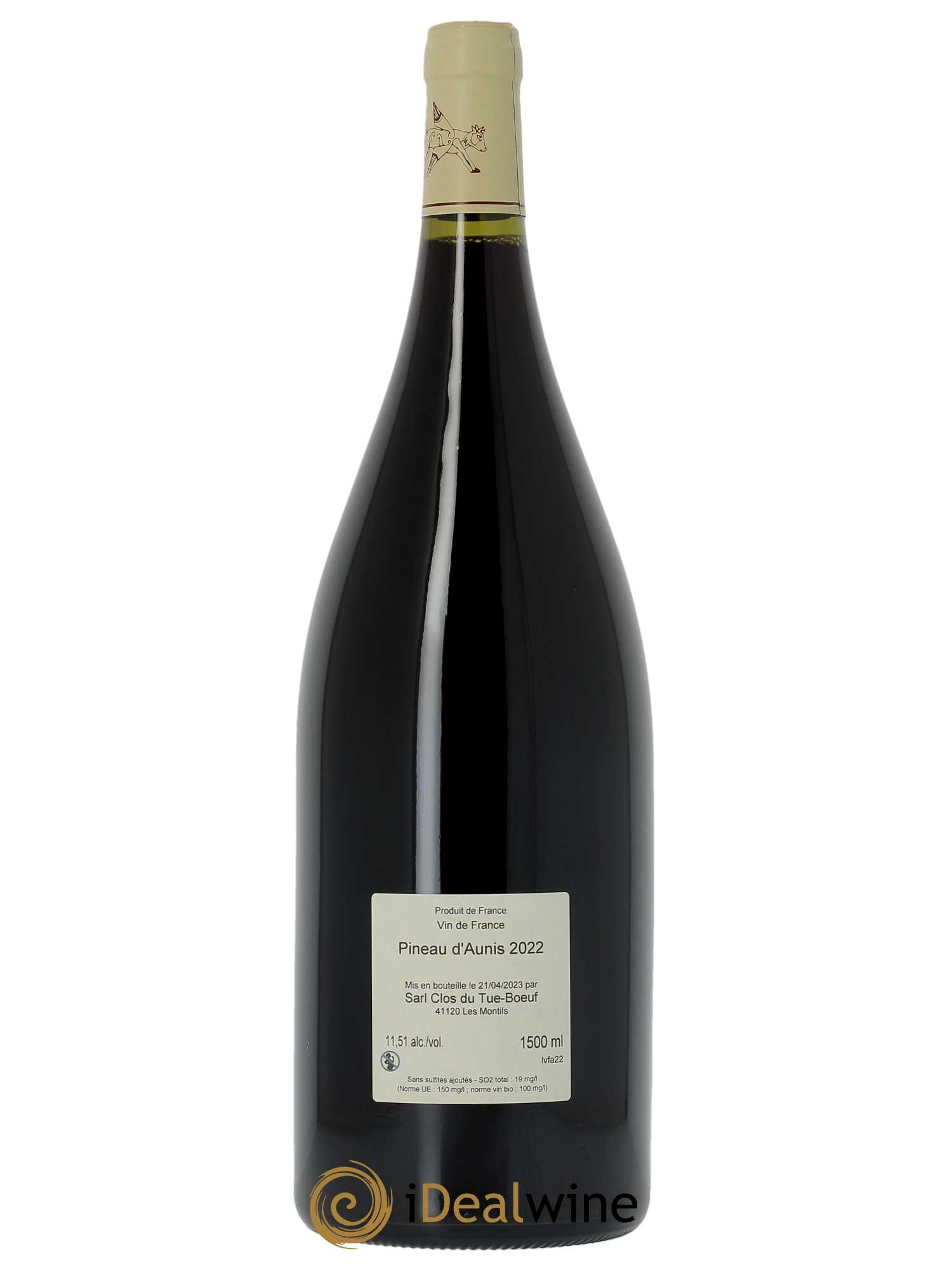 Vin de France Pineau d'Aunis Clos du Tue-Boeuf  2022 - Lot de 1 Magnum