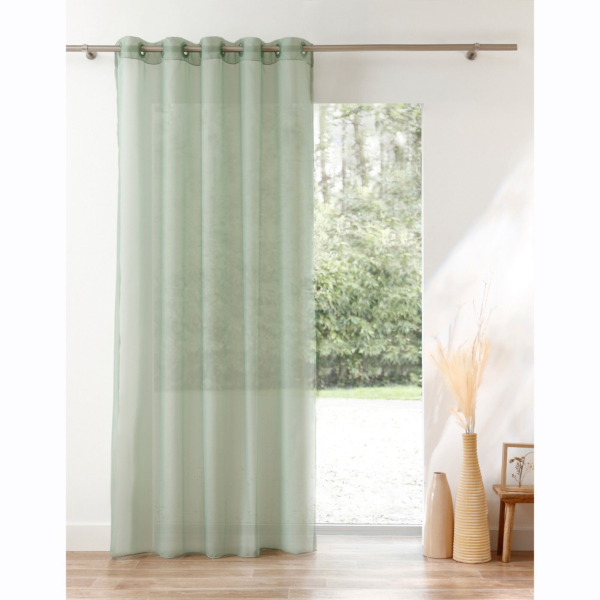 Panneau voile uni finition œillets