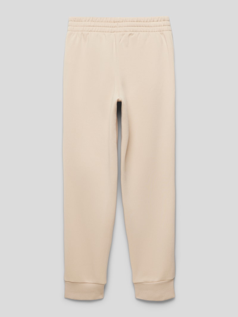 Sweatpants mit Label-Stitching in beige