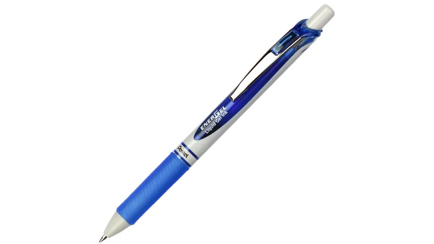 PENTEL Gelroller EnerGel BL77 Eco Liquid mit Druckmechanik 0,3 mm blau blau