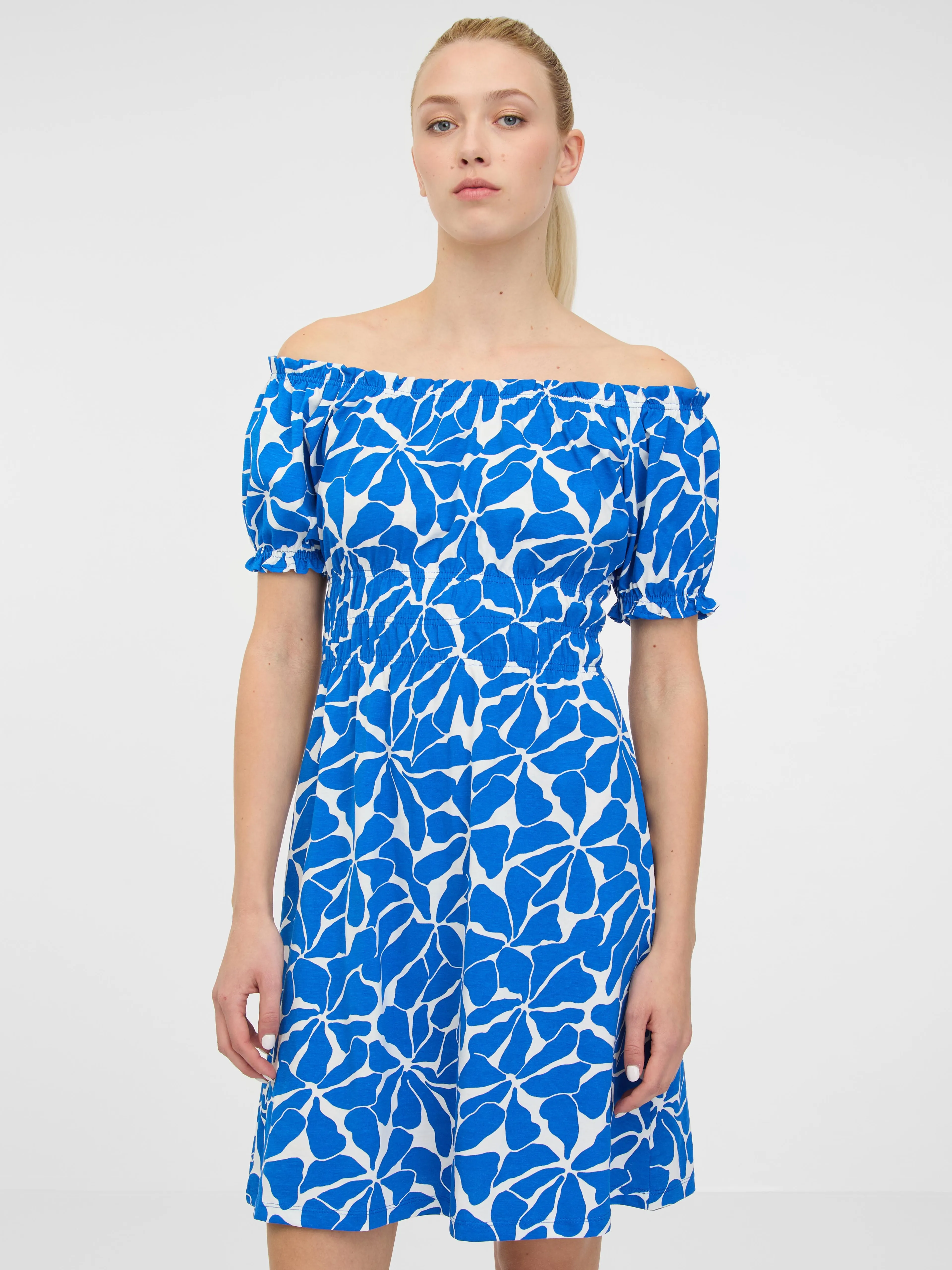 Blaues knielanges Damenkleid ORSAY